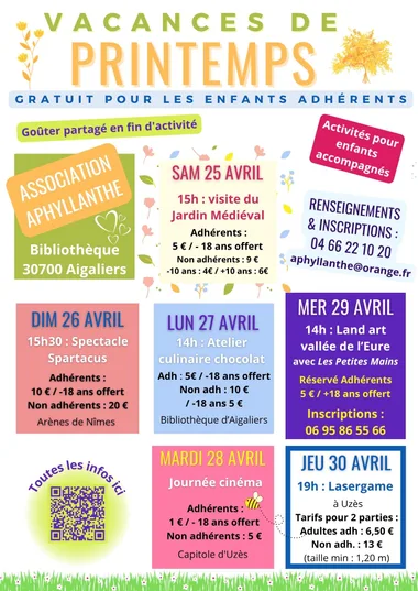 Vacances de Printemps avec l’Aphyllanthe