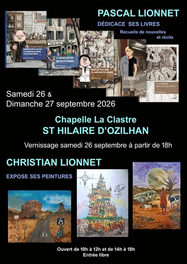 Exposition peinture et Dédicace à la Chapelle de la Clastre