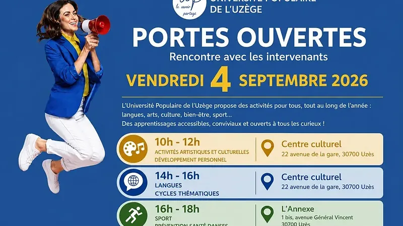 Journée Portes Ouvertes - Université Populaire de l'Uzège